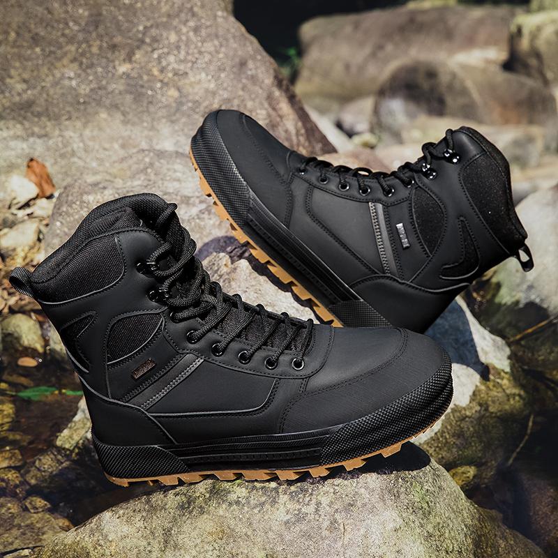 Men's Boots Outdoor Boots Lace-Up Motocross Boots Mountaineering Hiking Desert Waterproof Work Safety Shoes