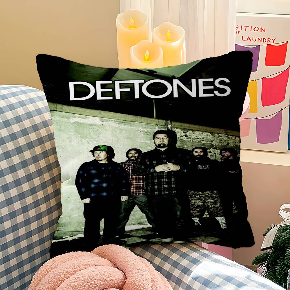 Classic Band D-Deftones Office Cushion Pillowcase Car Cushion Cover45X45CM Lumbar Pillowcase Sofa Pillowcover
