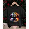 Summer Cute Toothless Cartoon Cotton T-shirt for Boys and Girls Fashionable Street Hot Casual Round Neck for Children