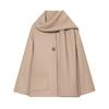 Cappotto Lungo da Donna in Misto Lana con Collo a Sciarpa Vestibilità Regolare Inverno 2026 Capospalla Oversize