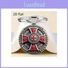 Red Cross Knight Theme Retro Metal Keychain For Gifts And Celebrations