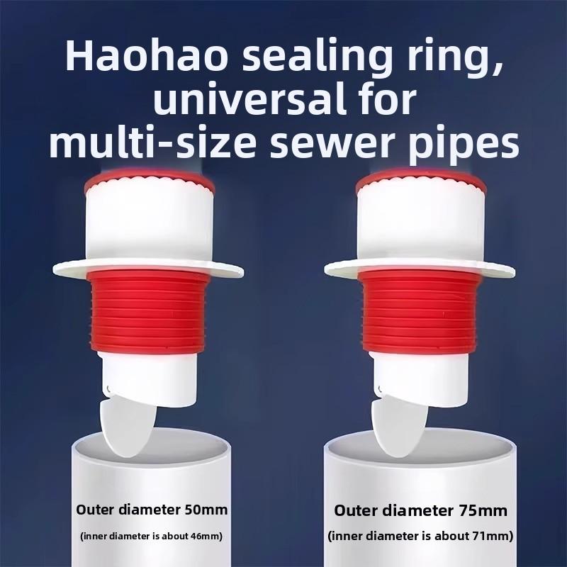 Drainage Downpipe Sealing Cap Plug Anti-return Ring Floor Leakage Kitchen Washbasin Sealing Plugs