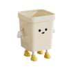 Storage Bin Trash Can Food Waste Plastic Wastebasket Lightweight Square Garbage Can  Kitchen