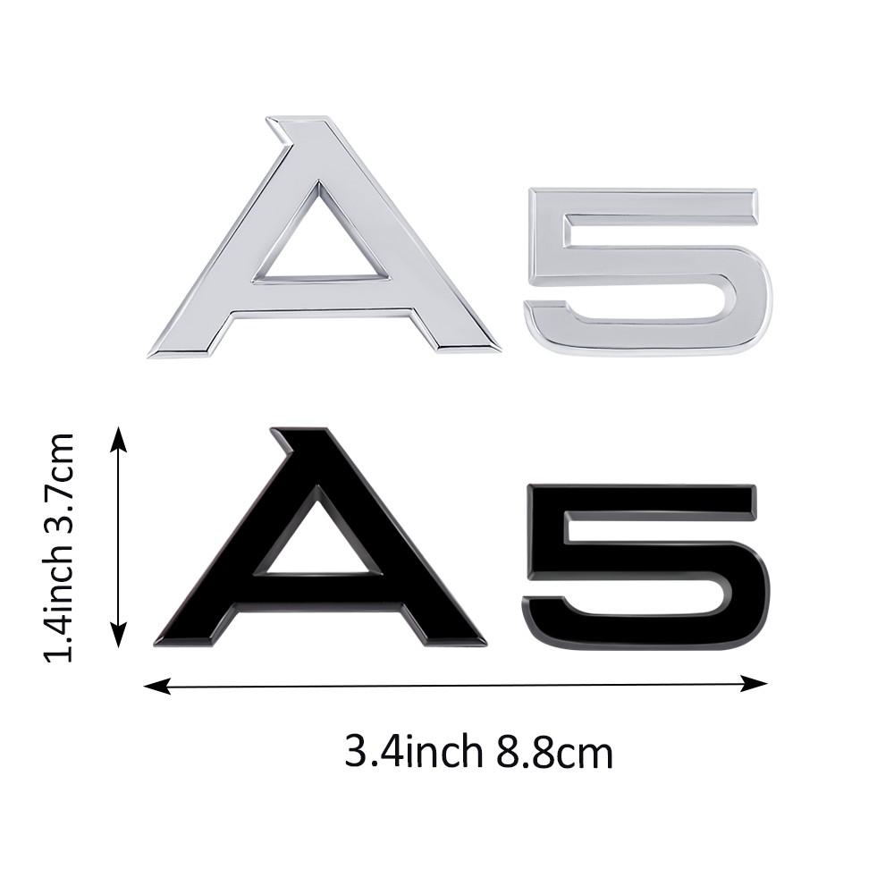 1pcs Car Styling Logo Side Body Rear Bumper Tail Trunk Sticker Decal For Q2 Sline A2 A3 A4 A4L A5 RS RS3 RS4 RS5 RS6 R8 S1 A1