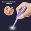 2PCS Earwax Removal Set Earspoon Ear Pick Stainless Steel Earwax Remover Spoon with LED Light