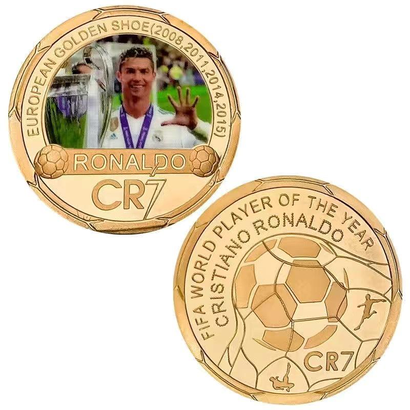 Gedenkmünze für Fußballstar C. Ronaldo - Al Nassr Edition: Druckguss-Metall-Geschenkkollektion