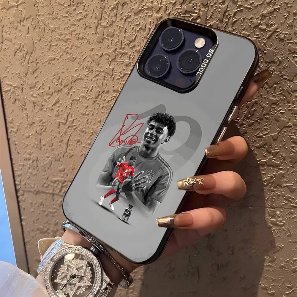 No.19 Football L-Lamine Y-Yamals Phone Case For iPhone 16,15,14,13,12,Pro,XS,Max,Plus,Mini,SE Black Candy Matte Shockproof Cover