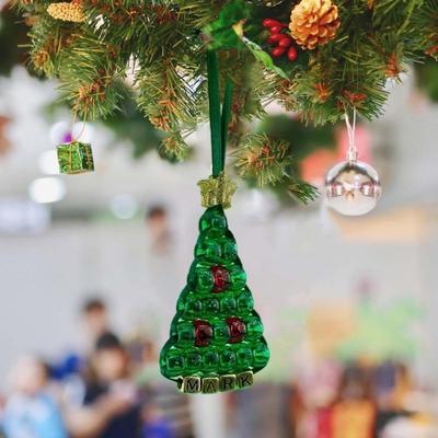 DIY Grüner Knopf Weihnachtsbaumschmuck Bastelset Lustige Weihnachtsknöpfe Bastelset Handgemacht Gestapelte Knöpfe Weihnachtsbaum Hängedekoration für