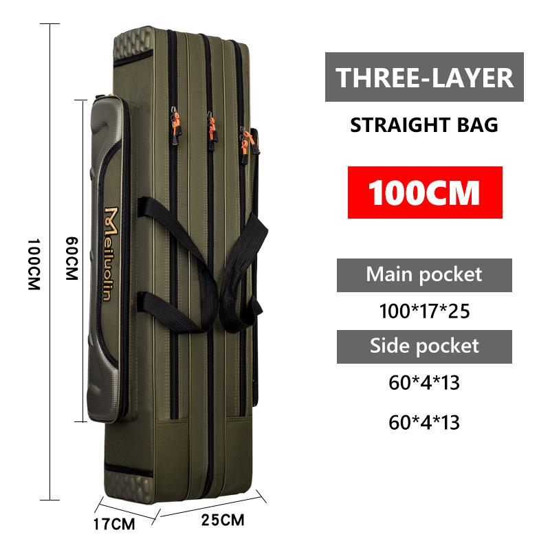 Fishing Gear Bag Green Waterproof and Wear-resistant Multifunctional Shoulder Bag Dual Shoulder Carry System