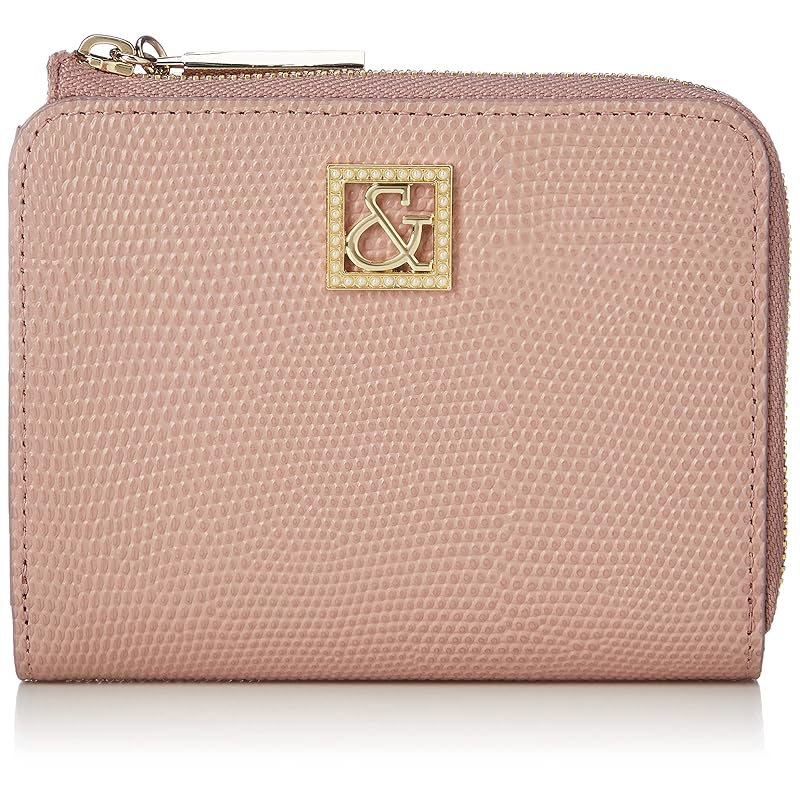 

[Pinky and Diane] L-shaped zipper bifold wallet [Effect Lizard] Domestic cowhide lizard embossed With logo brooch Shiny luster Hard to get hurt card