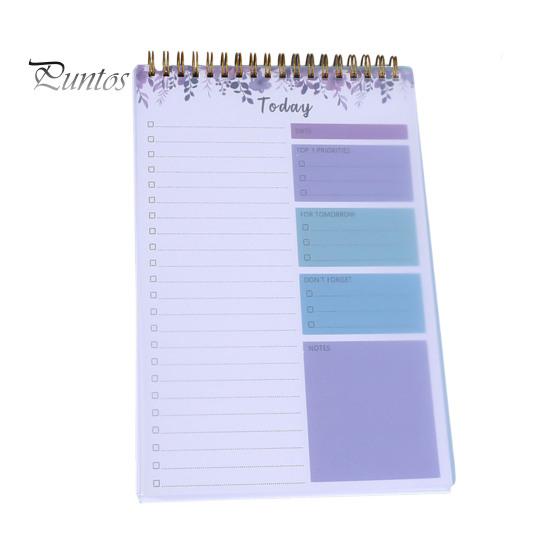 To-Do-Notizbuch, Spiralbindung, 100 g/m² Papier, Schutzhülle, undatiert, Listen-Notizblock, A5-Planer, täglicher Terminplaner