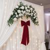 Vintage Red Velvet Christmas Bow Drapey Xmas Flannelette Bow Christmas Tree Bowknot  Wedding