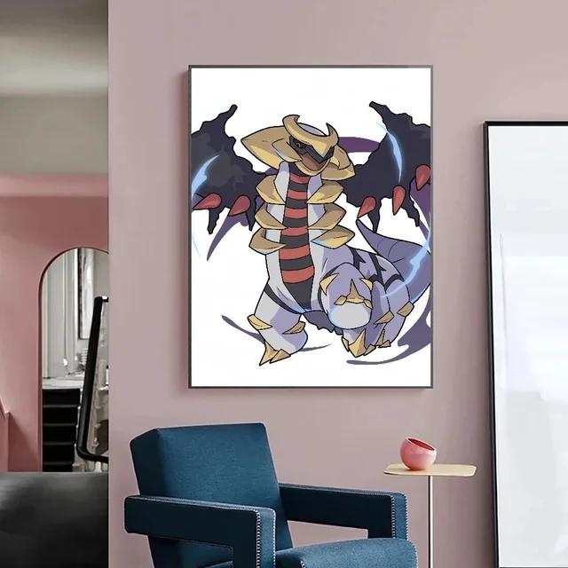 Pokemon Japanese Anime Peripheral Pikachu Charizard Giratina Wall Art Poster Decor Canvas PaintingModern Room Decorate Picture