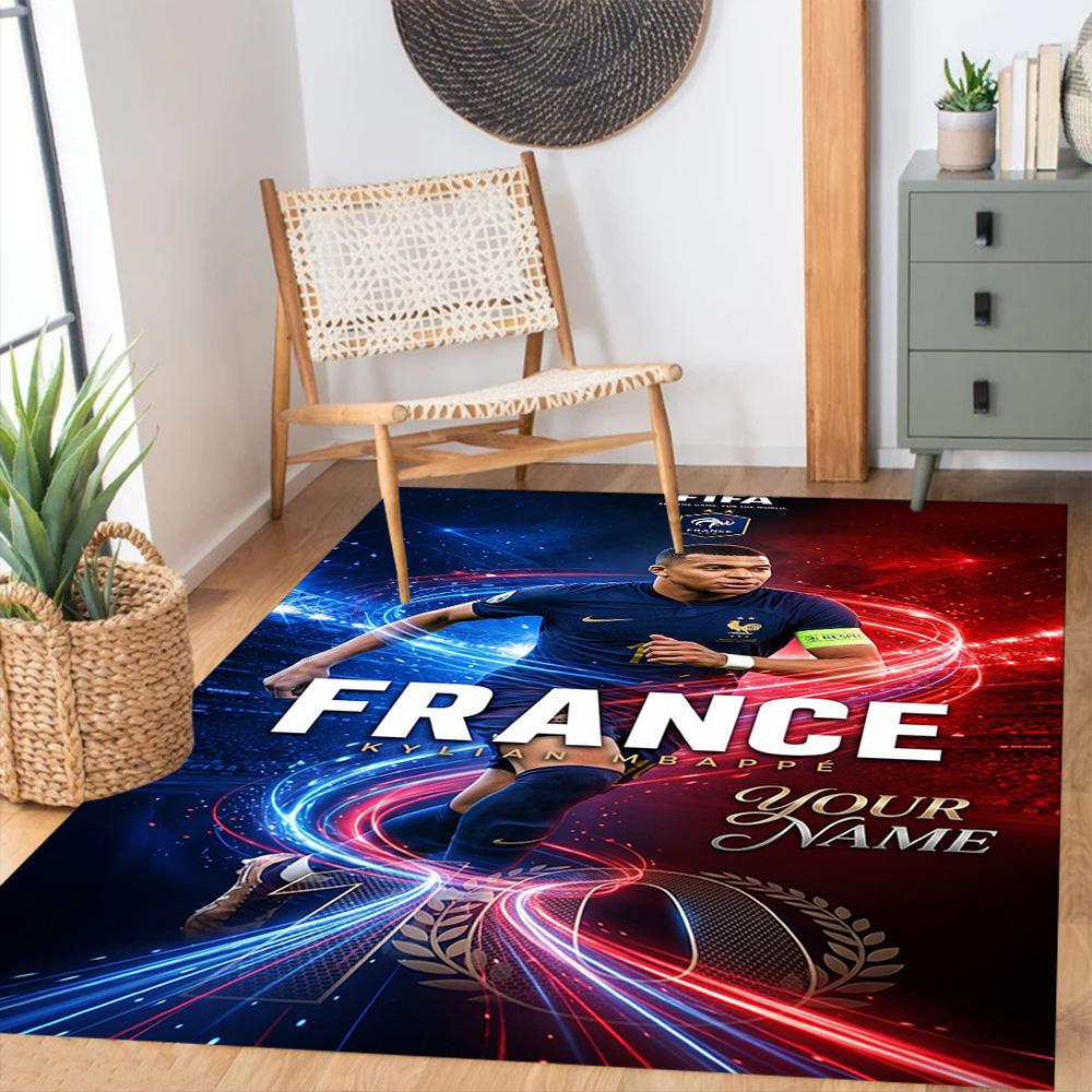 Mbappe Customized Name Carpet Suitable For Playrooms Kitchen Bedrooms Living Rooms Antislip Rug Office Home Decor Gift For Festivals
