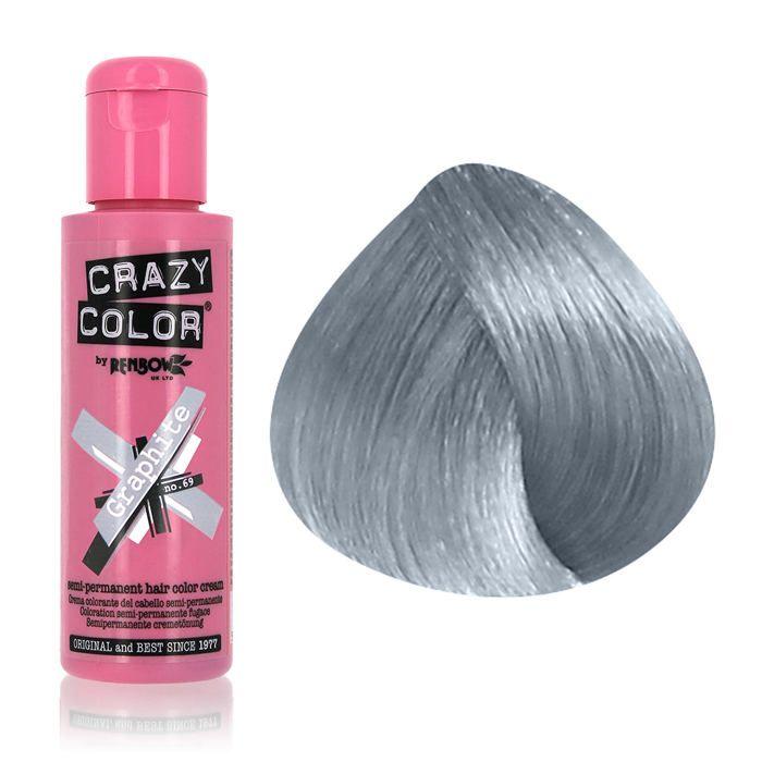 Semi-permanent Coloring - Renbow - Crazy Color 69 - Graphite - 100ml - All Hair Types