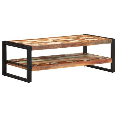 Vidaxl Coffee Table, 120 X 60 X 40 Cm, Solid Reclaimed Wood