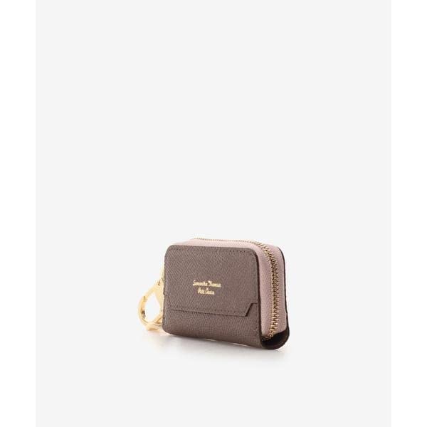 Thavasa Petit Key Case Inside Bicolor Round Zip Key Case 00122120285181 Brown [Samantha Choice] Women's