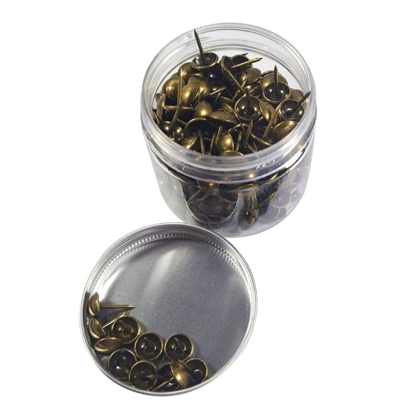 500Pieces Multifunctional Metal Thumbtacks for Office School Roundness Push Pins Office Tacks for Corkboard Furniture