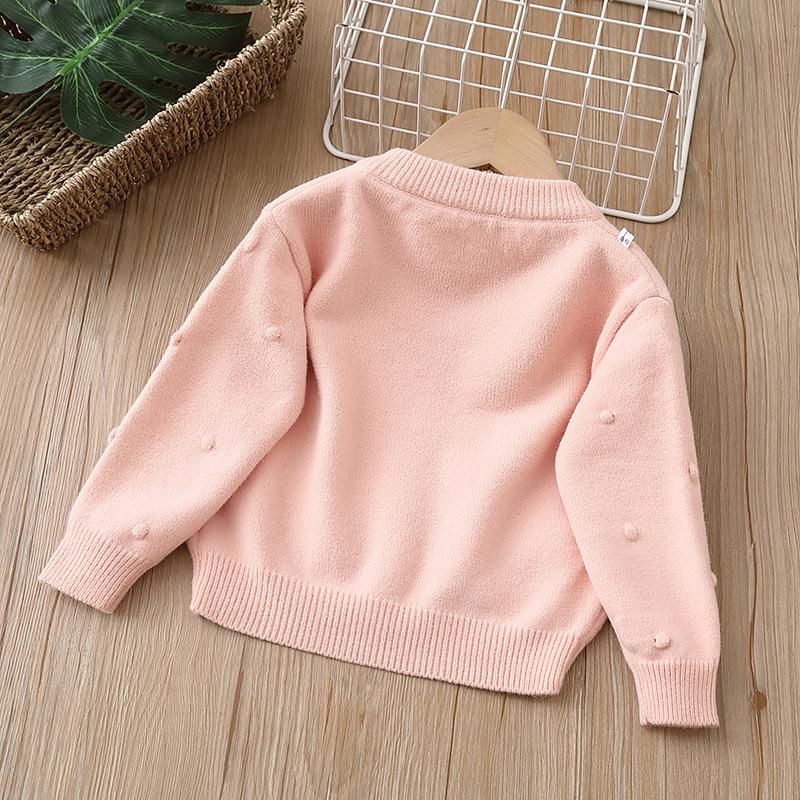 Girls Sweater Cardigan Knitted Children's Jacket Autumn and Winter Flower Girl Baby Long Sleeve Tops Sweaters