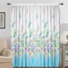2PC Home Decoration Curtains, Peacock Feather With Rod Pocket Curtains, Kitchen, Coffee Shop, Living Room, Balcony, Garden