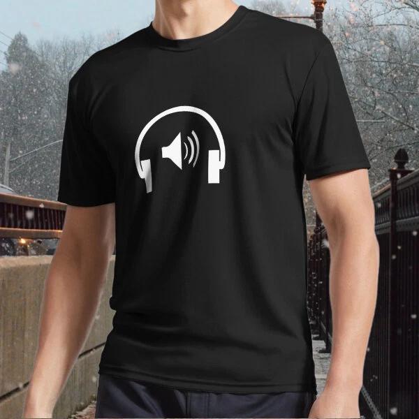 New Microphone logo Active T-Shirt Logo Men s T-shirt funny size S to 5XL M