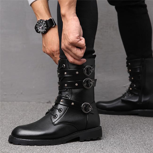 slim biker boots