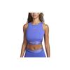 Pro Dri-FIT Logo Print Round Neck Sports Crop Tank Top Women Tops Blue FB5588-413