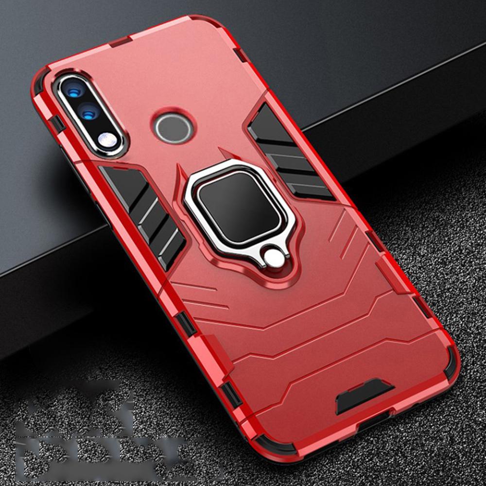 

Для Honor 9X 9 X Premium Чохол Броня PC Кришка Металеве Кільце Тримач Чохол для Телефону Для Huawei Honor 9X STK-LX1 Чохол Ударостійкий Бампер~ For Honor Play 4T червоний