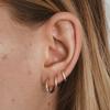 1 Pair Minimal Exquisite Hoop Crystal Zirconia Small Huggie Thin Cartilage Earring For Women Helix Tragus Piercing Zircon