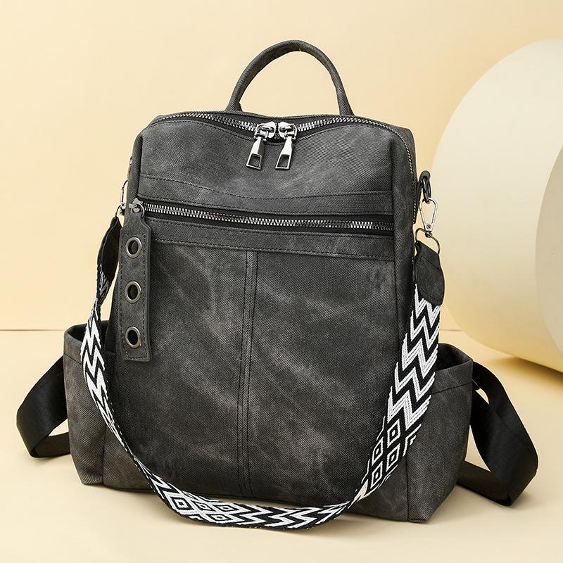 Soft Leather Backpack Women's New Ins Simple Large Capacity Versatile Fashion Women's Backpack