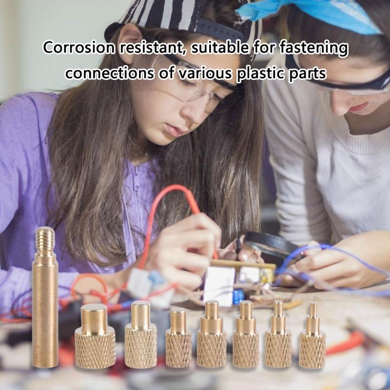 Heat Insert Nut Iron Tip Hot Melt Heat Set Insert Tool Soldering Iron Tip 3D Printing Modify Finishing Brass Thread