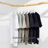 Camiseta de Manga Corta con Cuello Redondo Antibacteriana de Algodón Lyocell Sin Costuras para Hombre - Color Sólido Casual de Verano Capa Base
