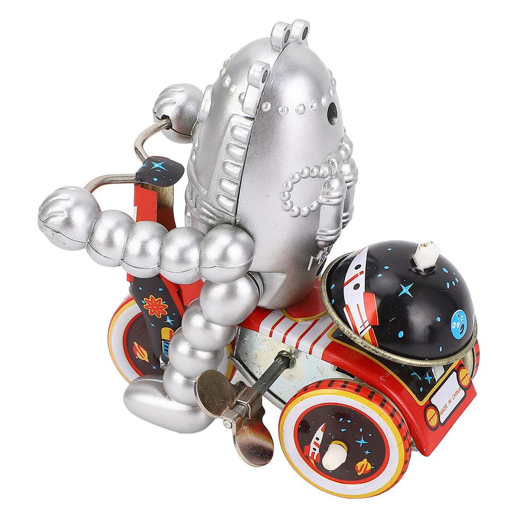 Retro Nakręcany Blaszany Zabawka Ręcznie Robiony Oszczędzający Energię Dzwoniący Robot na Rekwizyt do Fotografii Kolekcja Prezent