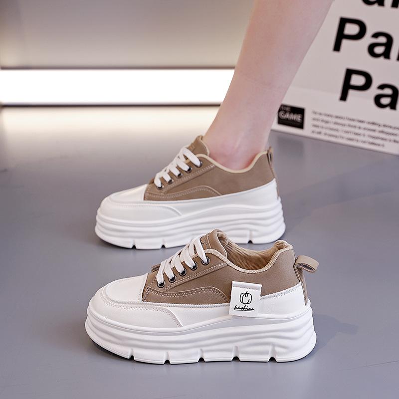 

Новая повседневная женская обувь модная толстая подошва обувь внутренняя высота увеличение студенческая спортивная обувь корейская версия большой размер трендовая обувь женщины 39 абрикосовый