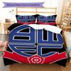 Bolton Wanderers F.C Bettwäsche Steppbett Set Bettbezug Kissenbezug Heimdekoration Geburtstagsgeschenk (1 Bettbezug + 2 Kissenbezüge, ohne Füllung)