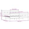 Metal Bed Frame without Mattress Sonoma Oak Finish 200 x 200 cm