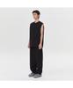Keoseuuteommellou Black Woven Sleeveless T-Shirt Cwtam26611Bkx