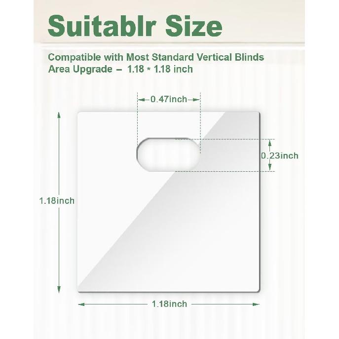 100Pcs Vertical Blinds Replacement Slats Repair Kit – Transparent PVC Tabs with Strong Adhesive – No Tools Needed, Easy Fix for Home, Office,