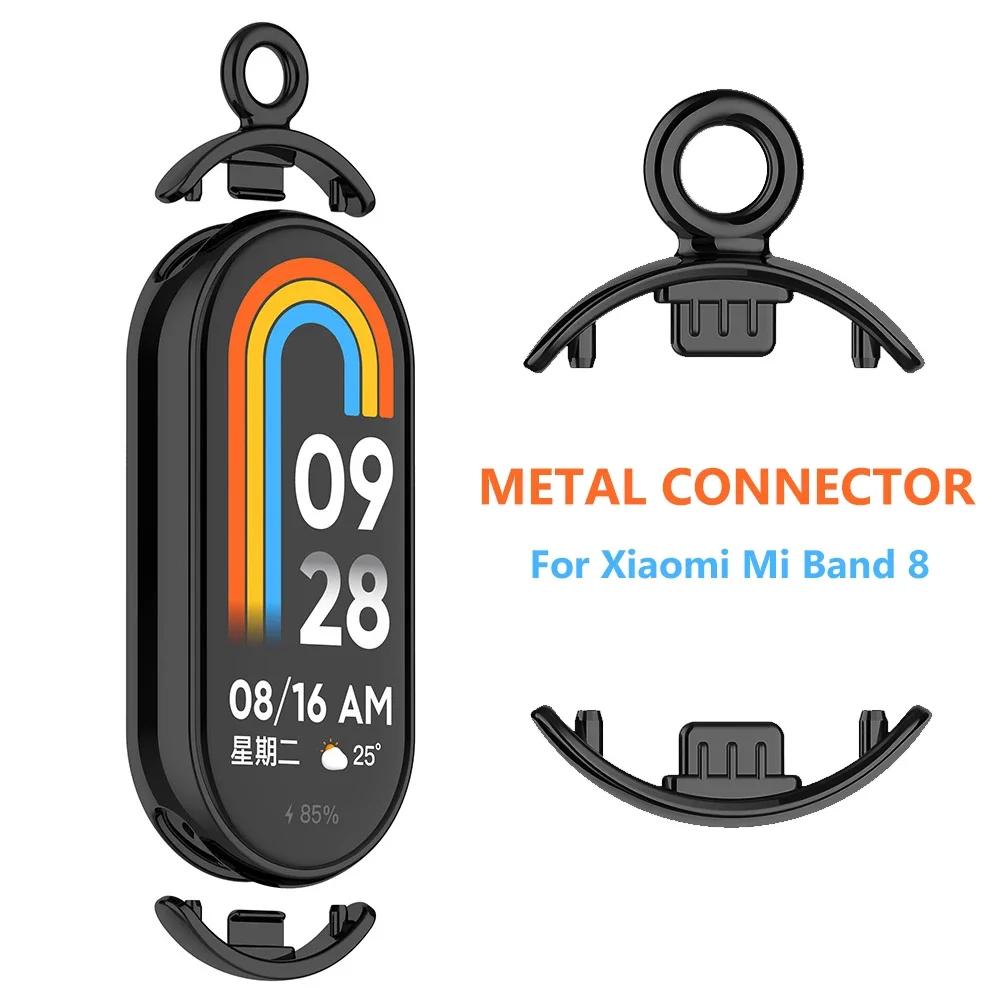 Pendant Necklace For Xiaomi Mi Band 8 Watch Hanging Chain Neck Bracelet Strap For mi band 9 Stainless Steel Metal Chain Buckle