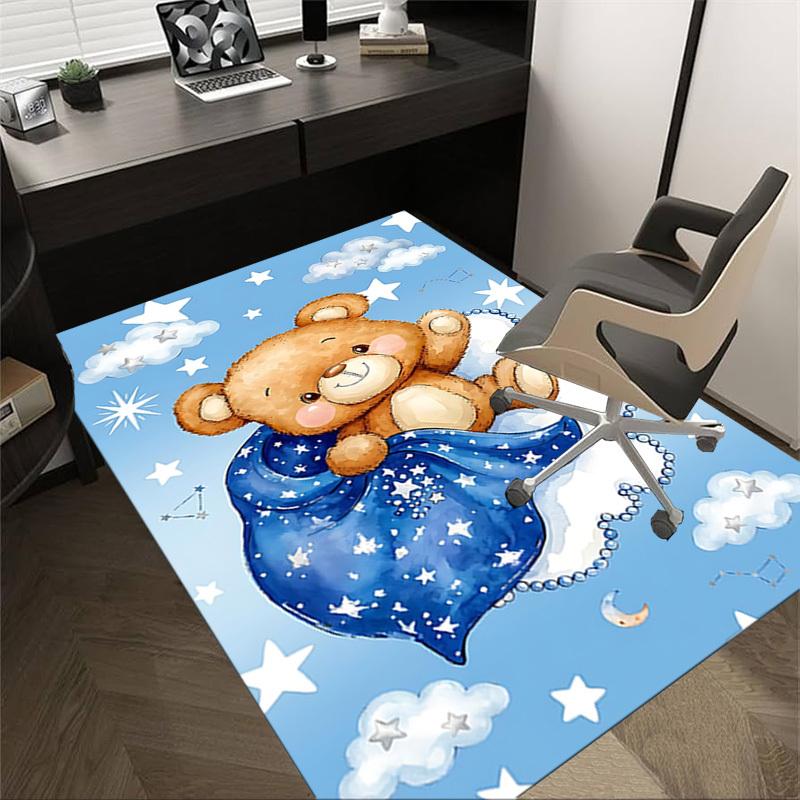

1PC Bear Cloud Extra Large Non-Slip Floor carpet, Office, family, bedroom, Studio - Large Area Rug,Longlasting Material-K0407 60cm by 90cm
