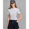 T-shirt pour femme Demana doux à col rond et manches courtes
