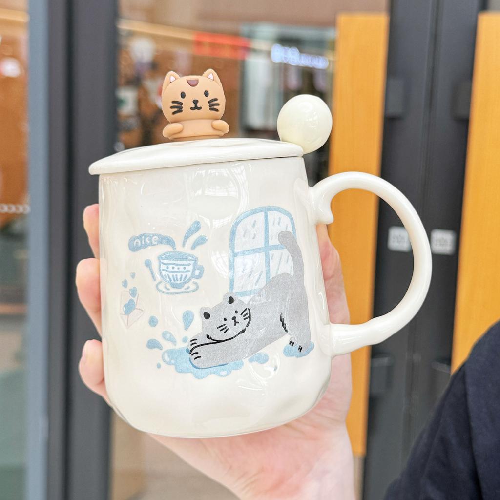 Cat Mug Ceramic Mug Original Breakfast Cups of Coffee Cute Mugs Drinkware Personalized Gift Funny Cup Cup for Tea Christmas Beer