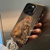 C-Cute Funny Monkey Phone Case For iPhone 17,16,15,14,13,12,11 Plus Pro Max Colored Silver Phone Case