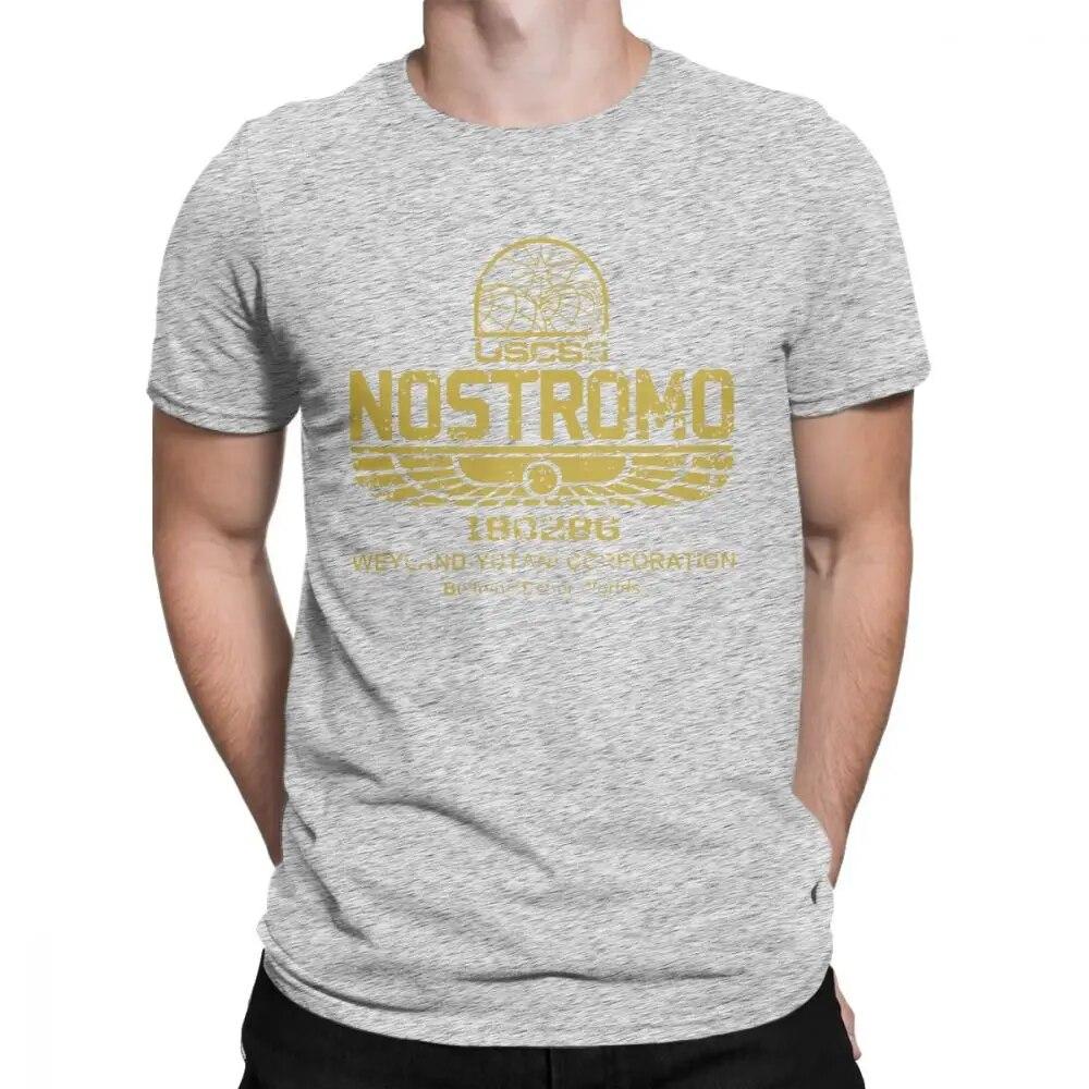 

Вінтажна футболка Aliens Nostromo Gold Logo унісекс із 100-відсотковою бавовною, футболка Weyland Yutani CORP Новинка 3XL