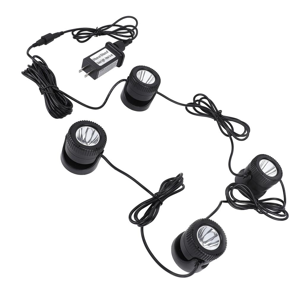 4 In 1 Pond Light with Timer Warm White 3000K To 3200K LED IP68 Water Resistant Submersible