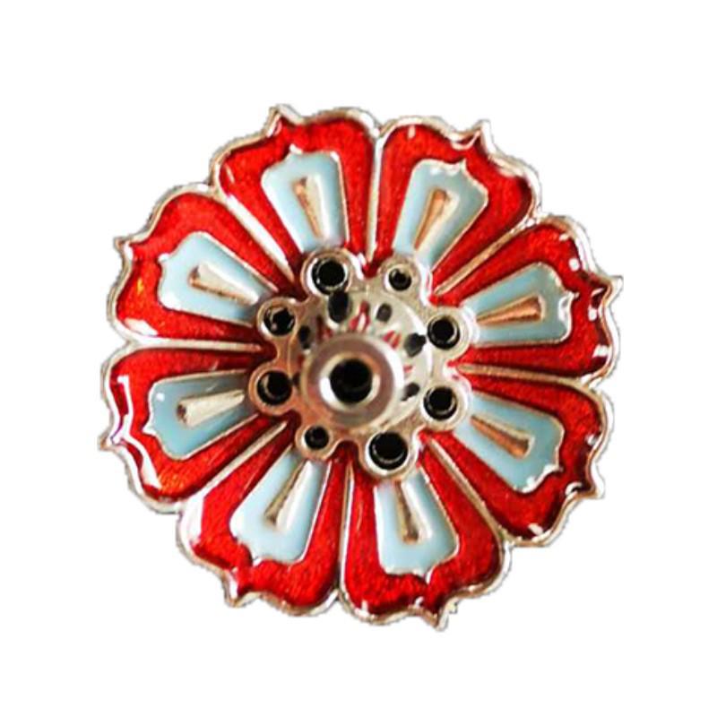 Lotus Alloy Multi-Hole Incense Holder and Burner Tray - Ornamental Incense Diffuser for Sticks