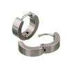 1 Pair Punk Stainless Steel Ear Circle Earrings Simple Ear Buckle Round Earring For Jewelry Making DIY Men Women Fashion Earring
