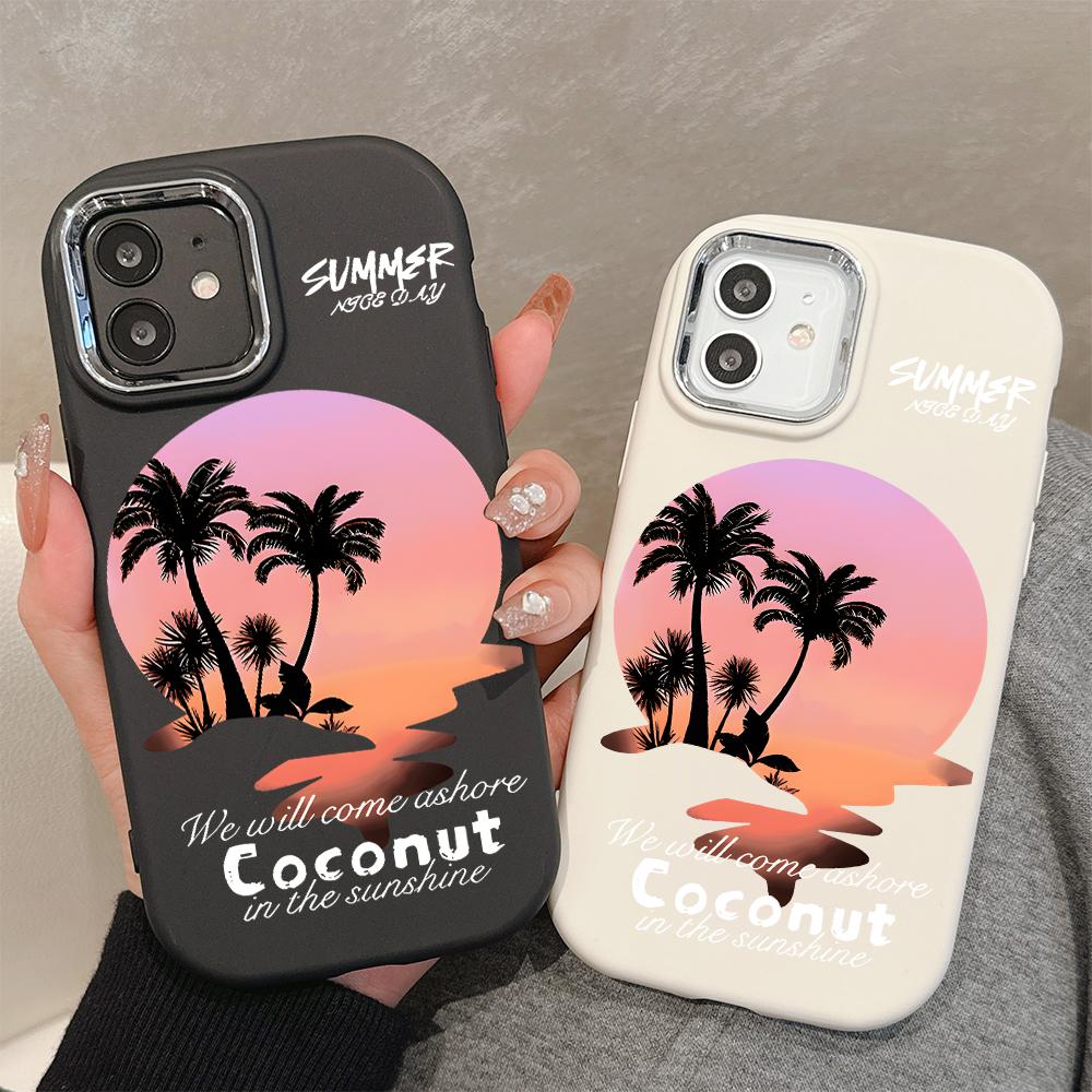 Ensfarget Sølvkant Linse Myk Flytende Silikon Støtsikkert Telefondeksel for iPhone Samsung Huawei Honor Xiaomi Redmi OPPO Realme Vivo Infinix Tecno