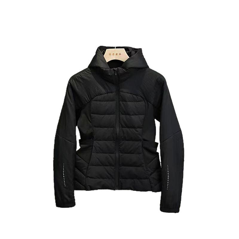 Winter New Down Jacket Women's Short Slim and Thin Plastic Light Sports Warm Yoga Clothes