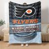 Name Custom Philadelphia Flyers Logo Print Flannel Blanket High Quality Warm Comfortable Cover for All Seasons Perfect for Gifts Home Decor